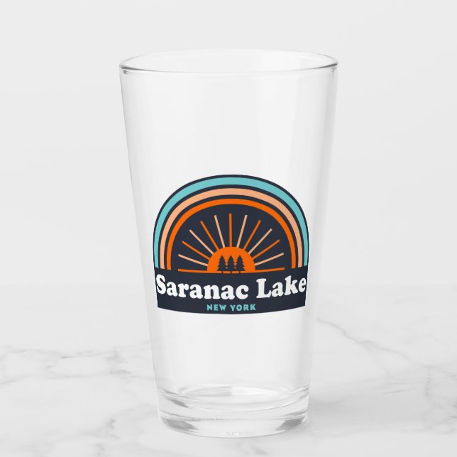 Verre Saranac Lake New York Rainbow (Devant)