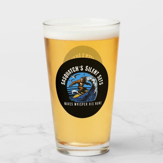 Verre Sasquatch's Silent Sets Surfing Bigfoot Beer (Dos (rempli))