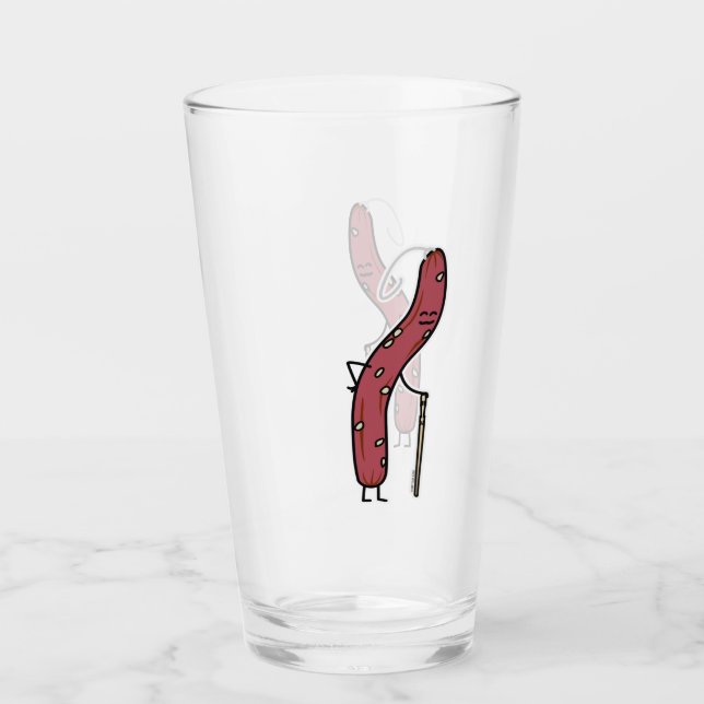 Verre Saucisse sèche chinoise gras vieilli Cantonese Lap (Devant)