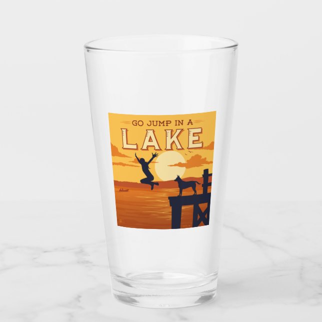 Verre Sauter Sur Un Lac (Devant)