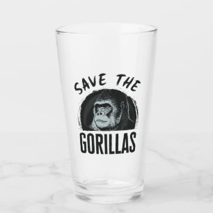 Verre Sauvez la Gorillas Gorilla en voie de disparition