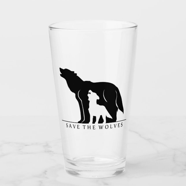 Verre Sauvez les loups (Devant)
