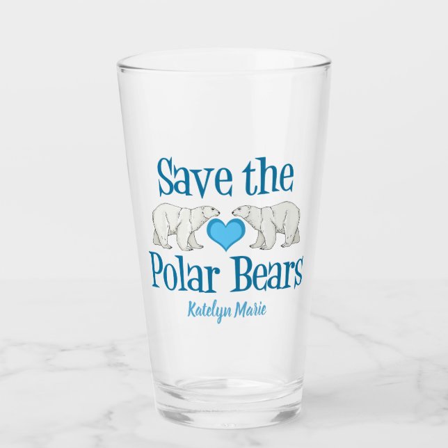 Verre Sauvez les ours polaires (Devant)