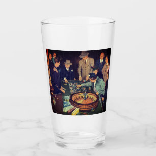 Verre Scène de roulette vintage, Las Vegas, Nevada