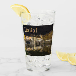 Verre Scène nocturne Ponte Vecchio Reflétant le fleuve A