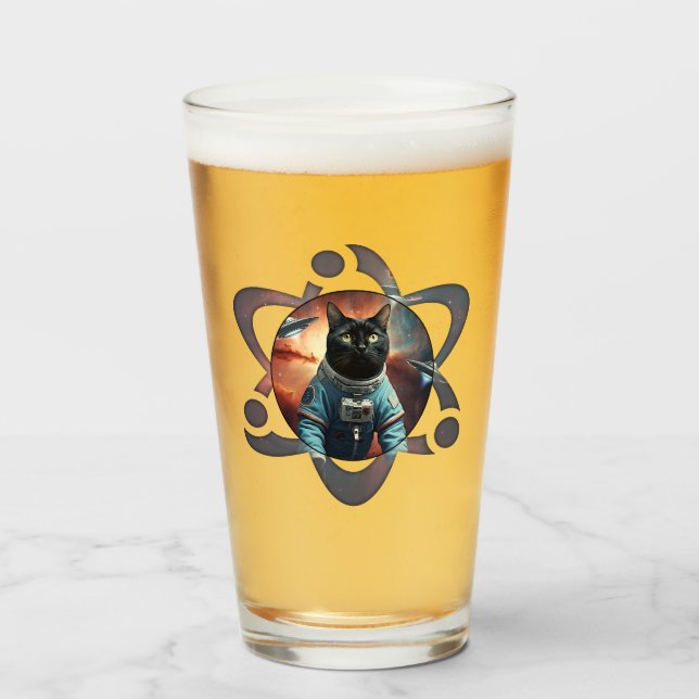 Verre Science des chats spatiaux (Devant (rempli))