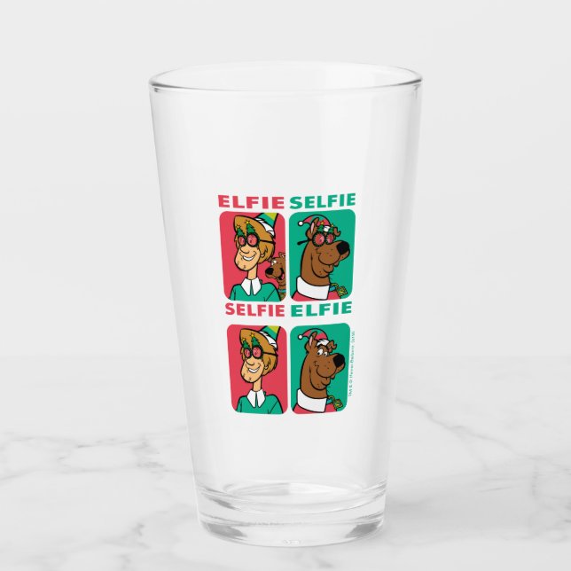 Verre Scooby-Doo & Shaggy "Elfie Selfie" (Devant)