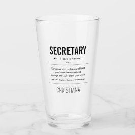 Verre Secrétaire personnalisé Funny
