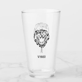 Verre Serpent tribal noir et blanc
