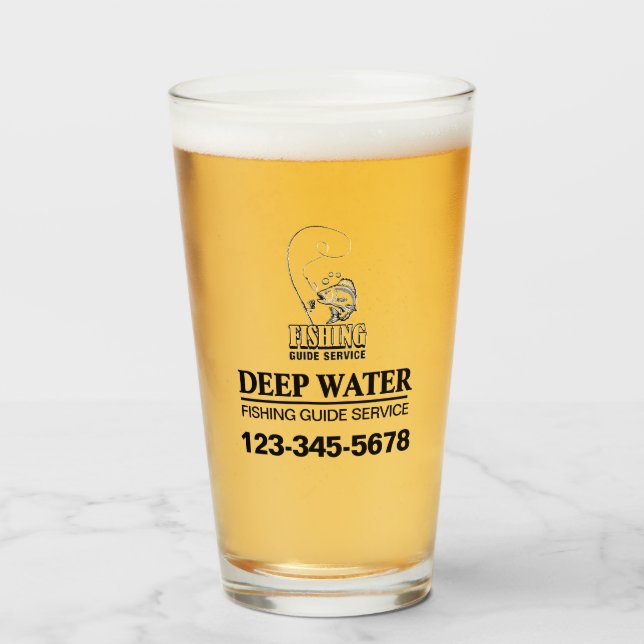 Verre Service de guide de pêche (Devant (rempli))