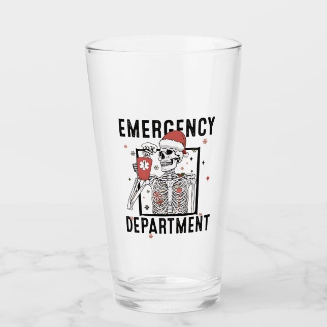 Verre Service d'urgence Skeleton Nuring Coffee Lover (Devant)