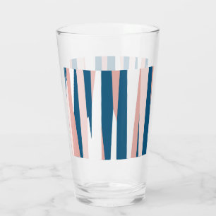 Verre Serviette de cuisine Abstraite rose bleu et blanc