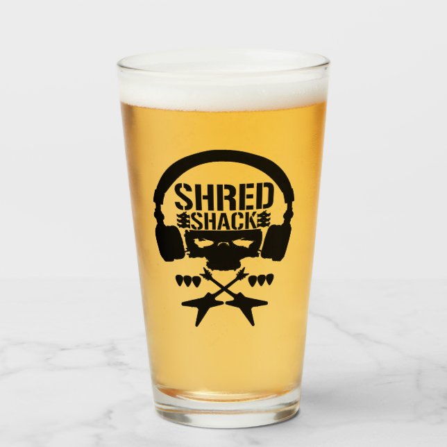 Verre Shack Shack "Bullet Club Parody" Pint Glass (Devant (rempli))