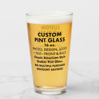 Verre Shaker personnalisé 16oz
