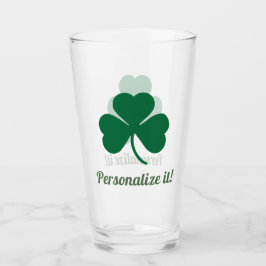 Verre Shamrock vert avec votre nom