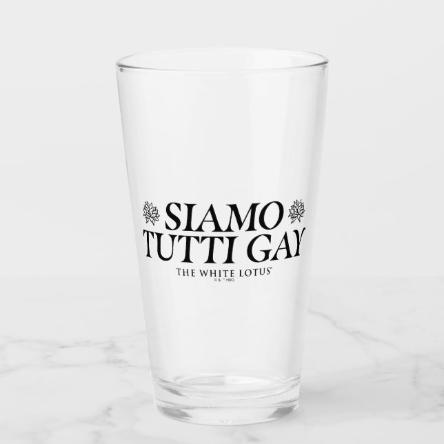 Verre Siamo Tutti Gay - Le Lotus Blanc (Devant)