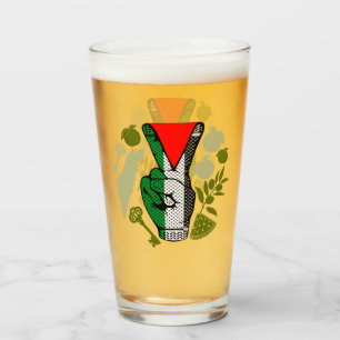 Verre Signe de victoire à la main Résistance Symbole du