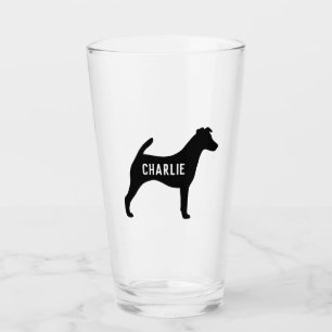 Verre Silhouette de chien de Terrier Fox lisse Personnal