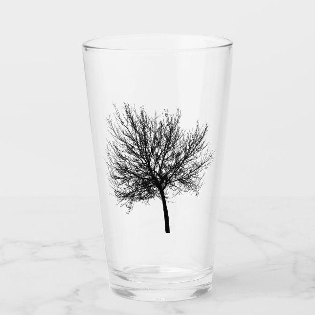 Verre Silhouette de l'arbre (Devant)