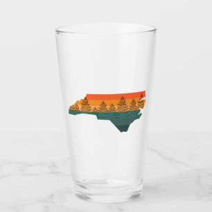 Verre Silhouette de l'arbre de Caroline du Nord