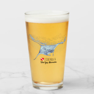 Verre Silhouette de rayon de Manta