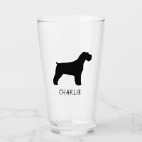 Silhouette noire de chien de Schnauzer