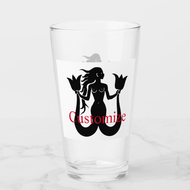 Verre Silhouette Tonnerre_Cove de sirène à deux queue (Devant)