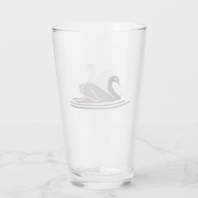 Verre silver swan (Devant)