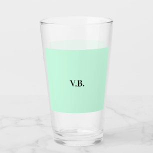 Verre Simple couleur unie ajouter nom texte monogramme