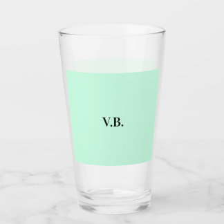 Verre Simple couleur unie ajouter nom texte monogramme