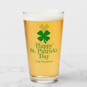 Verre Simple Elegant Jour de la Saint Patrick Shamrock c