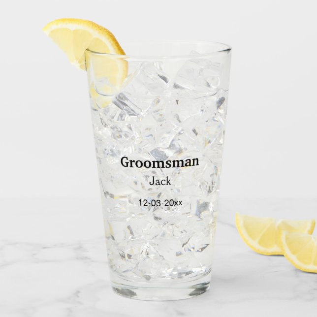 Verre SIMPLE MINIMAL ajouter votre nom toiletteur person (Devant glace)