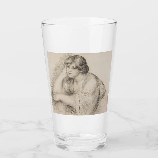 Verre Sitting Girl (par Pierre-Auguste Renoir) (Devant)