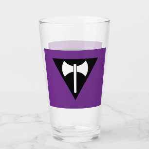 Verre SlipperyJoe drapeau de la fierté lesbienne puissan