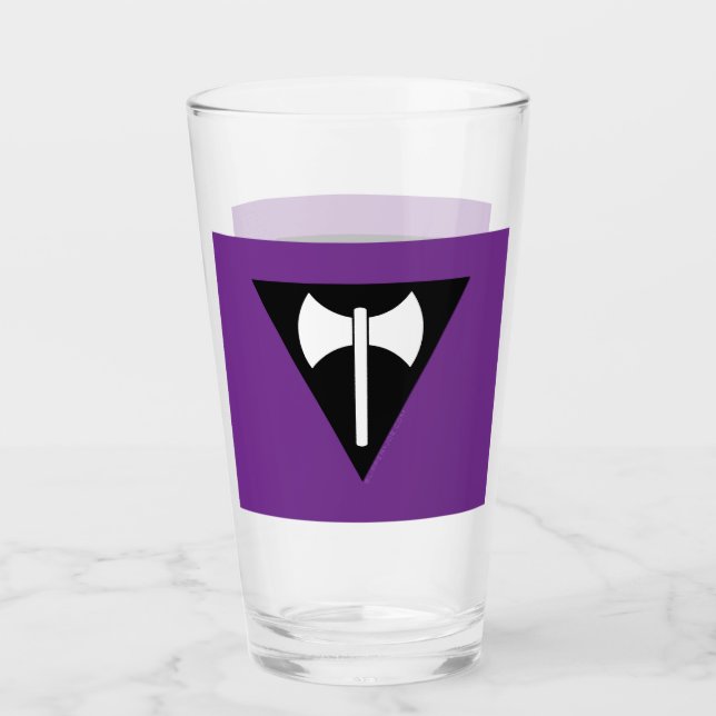 Verre SlipperyJoe drapeau de la fierté lesbienne puissan (Devant)