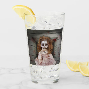 Verre SlipperyJoe's déplaisante poupée visage pâle sang