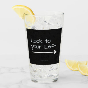 Verre SlipperyJoe's look gauche drôle stark blanc flèche
