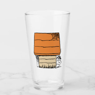 Verre Snoopy Halloween Spider Web Doghouse