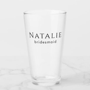 Verre Soirée cadeau de femme de chambre personnalisée