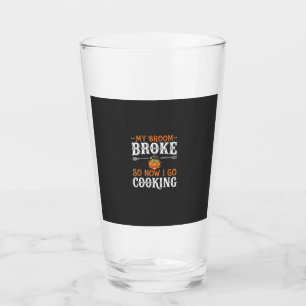 Verre Sorcière d'Halloween Cuisine Balai Cassé Conceptio