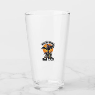 Verre Sorcière drôle Halloween Balai Cassé Chauve-souris