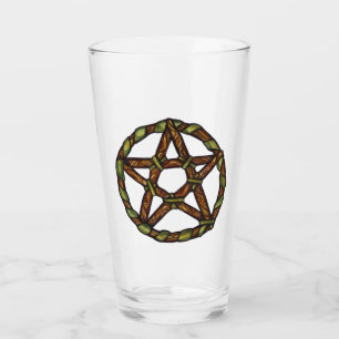 Verre Sorcière verte païenne pentacle nature Wicca      