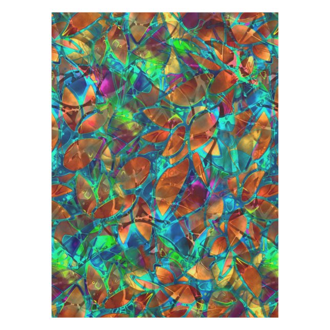 Verre souillé d'abrégé sur floral nappe (Devant)