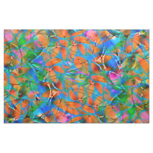 Verre souillé d'abrégé sur floral tissu