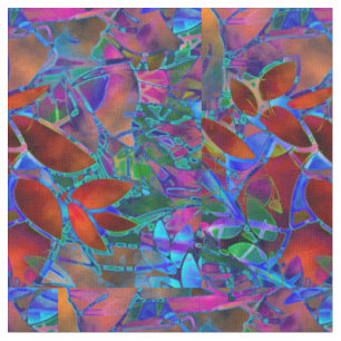 Verre souillé d'abrégé sur floral tissu