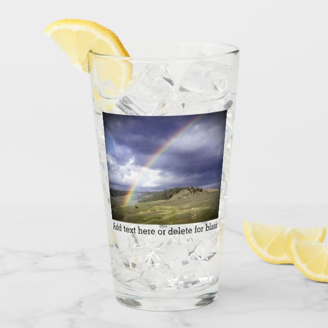 Verre Souvenir fait sur commande de photo personnalisé (Devant glace)