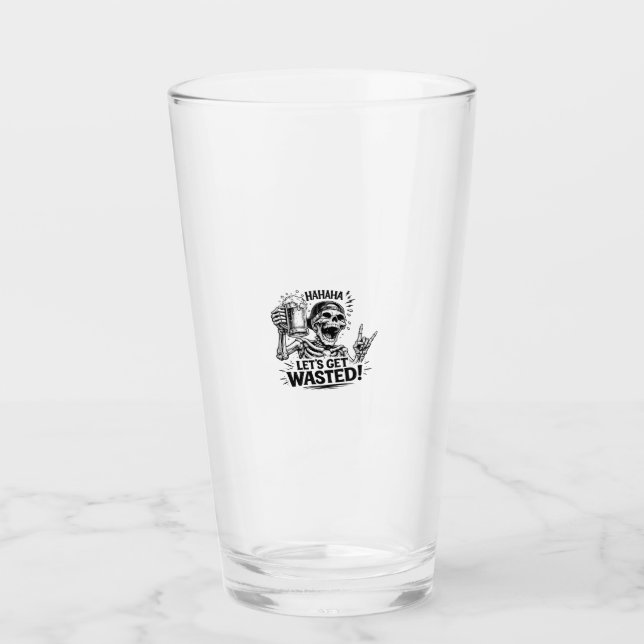 Verre Squelette : Faisons la fête (Devant)