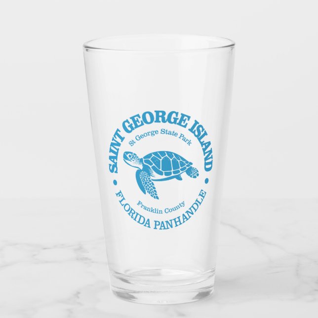 Verre St George Island (tortue de mer) (Devant)