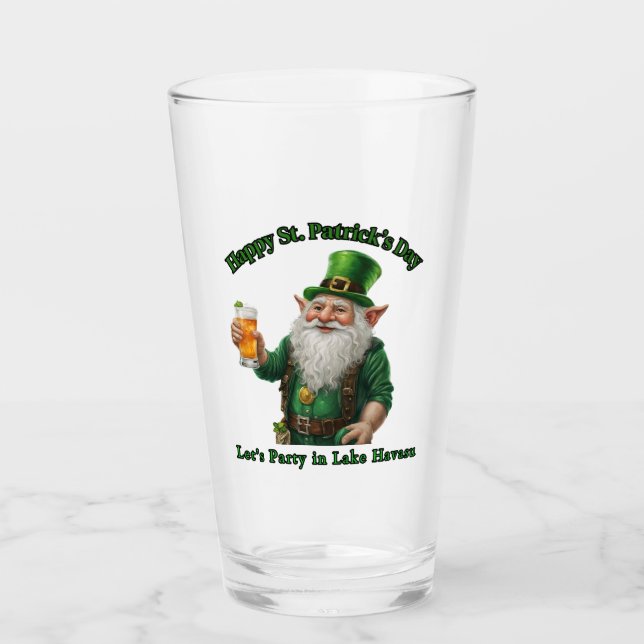 Verre St. Patrick's Day au lac Havasu, Az. (Devant)