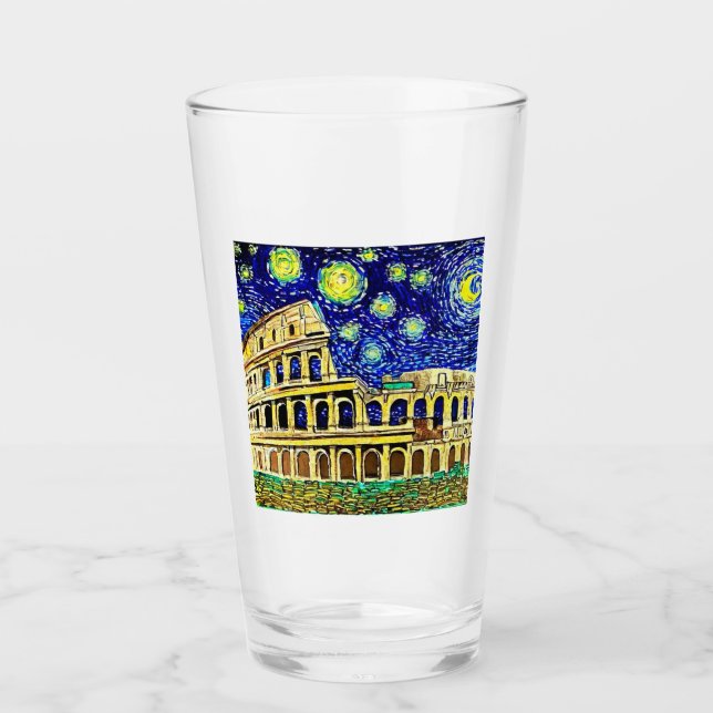 Verre Starry Night Rome Italie (Devant)